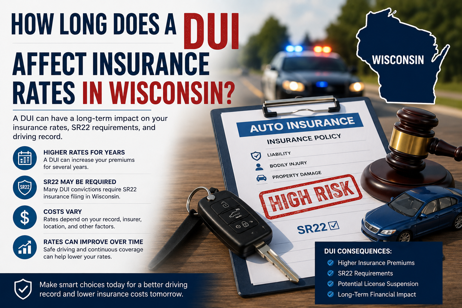 How Long Does a DUI Affect Insurance Rates in Wisconsin
