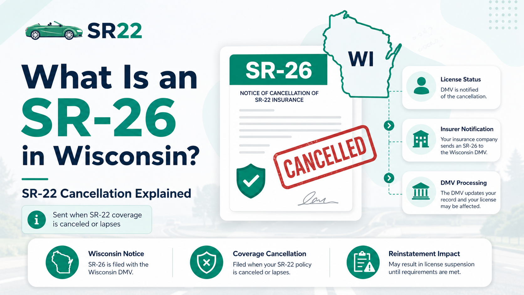 What Is an SR-26 in Wisconsin SR22 Cancellation Explained