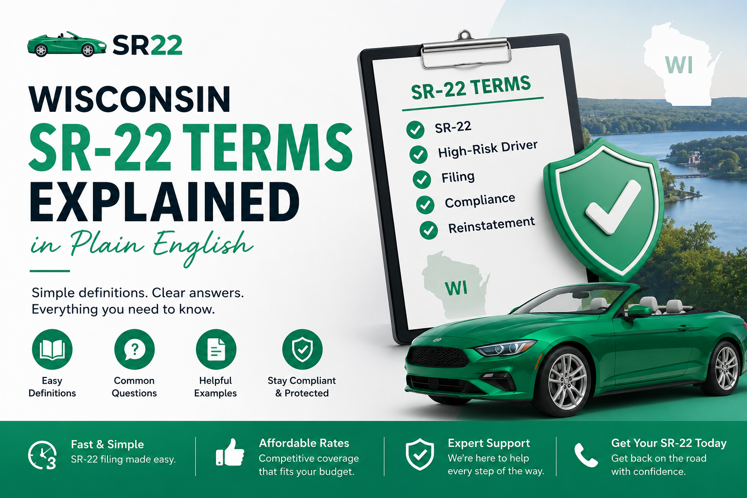 Wisconsin SR-22 Terms Explained in Plain English