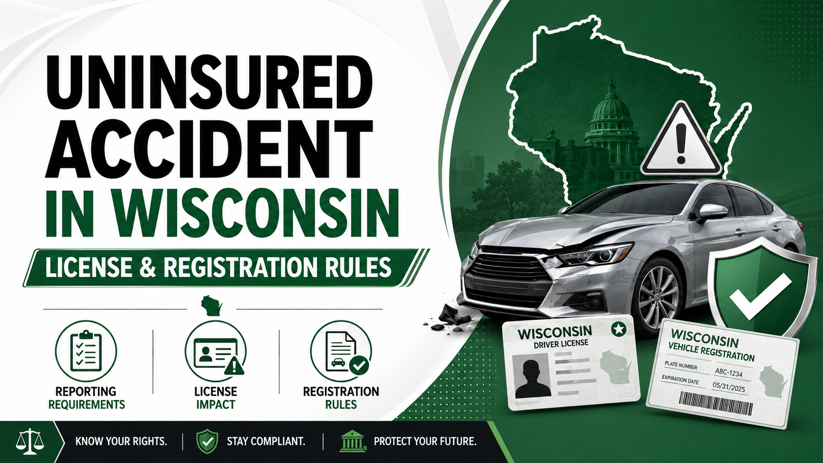 I Was in an Uninsured Accident in Wisconsin—What Happens to My License and Registration?