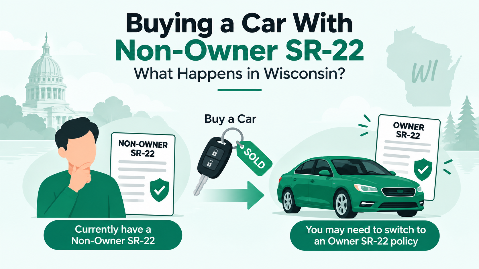 Buying a Car With Non-Owner SR-22 in Wisconsin