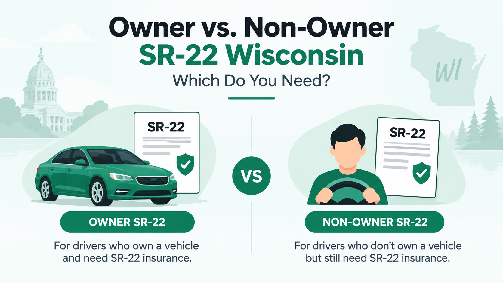 Owner vs. Non-Owner SR-22 Wisconsin